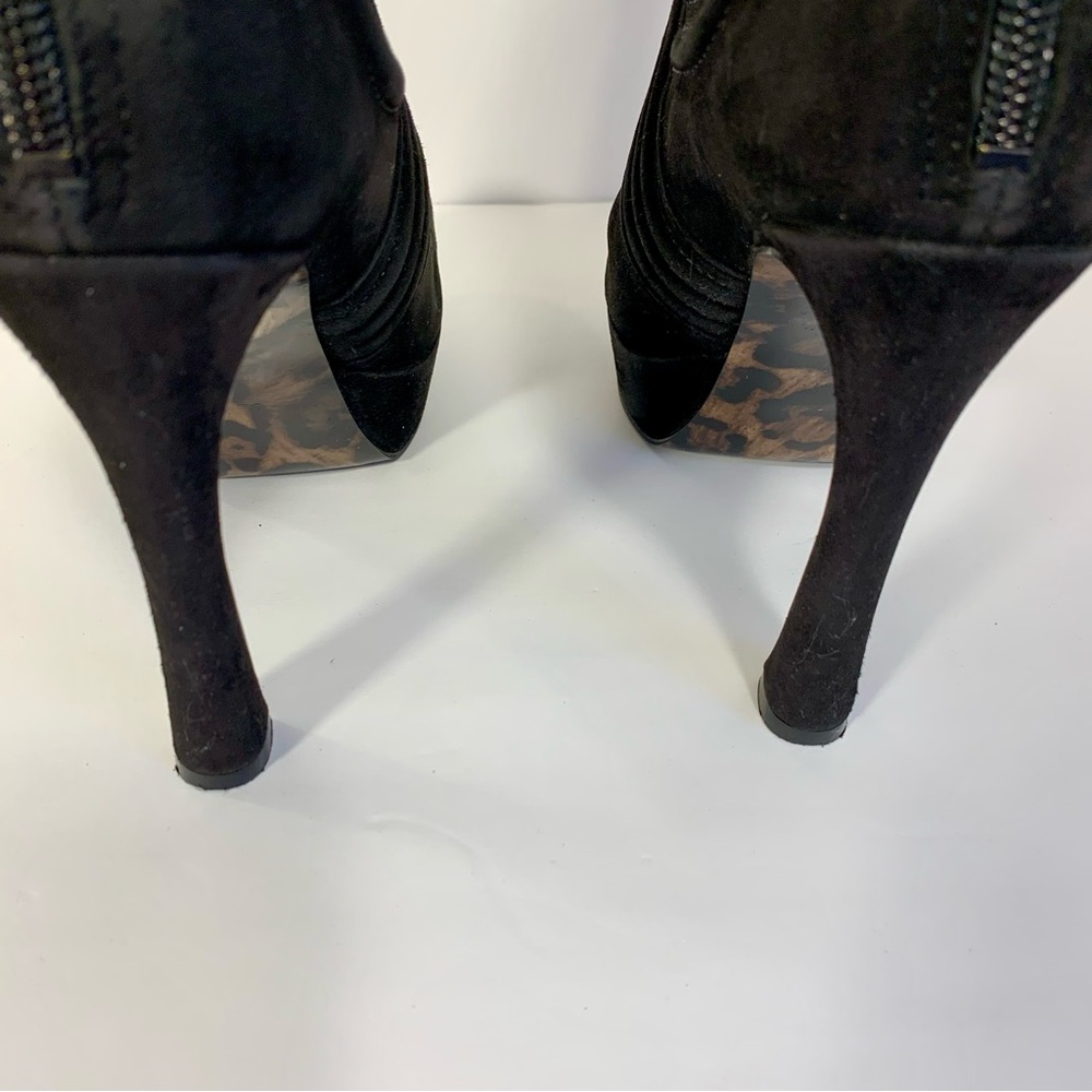 Guess Abrielle Suede Ankle Boot Women 6.5 Black‎ Platform Stiletto Office Siren - Picture 6 of 13
